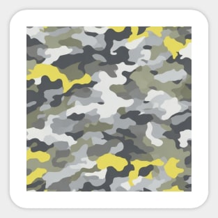 YELLOW AND WHITE CAMO DESIGN Sticker